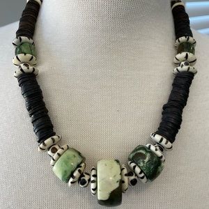 Boho Green stone Necklace